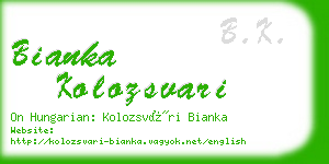 bianka kolozsvari business card